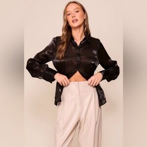 Lumiere Black Button Down Shirt